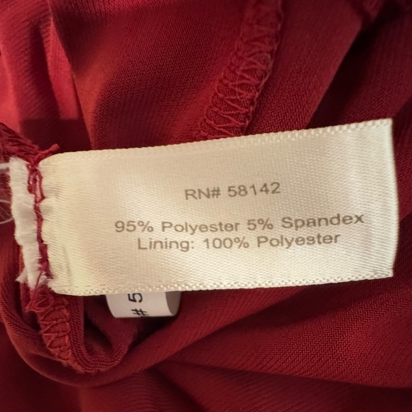 BOSTON PROPER Burgundy V-Neck Cold Shoulder Fit Fare Peplum Blouse Size M GUC - Picture 12 of 13